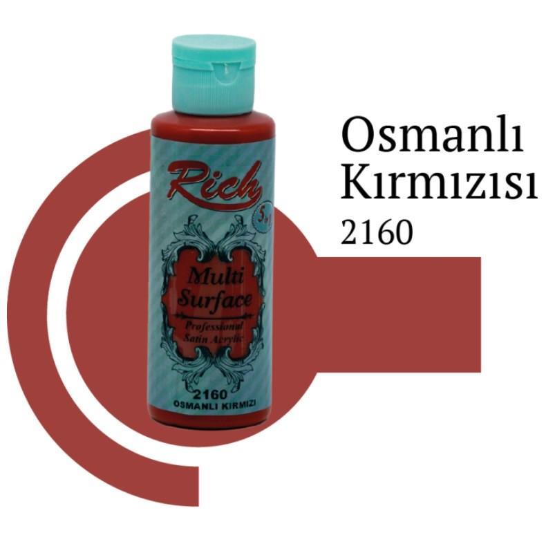 Riculti Surface 2160 Osmanlı Kırmızı Akrilik Boya 120 cc Lisinya202 Rich Multi Surface 2160 Osmanlı Kırmızı Akrilik Boya 120 cc