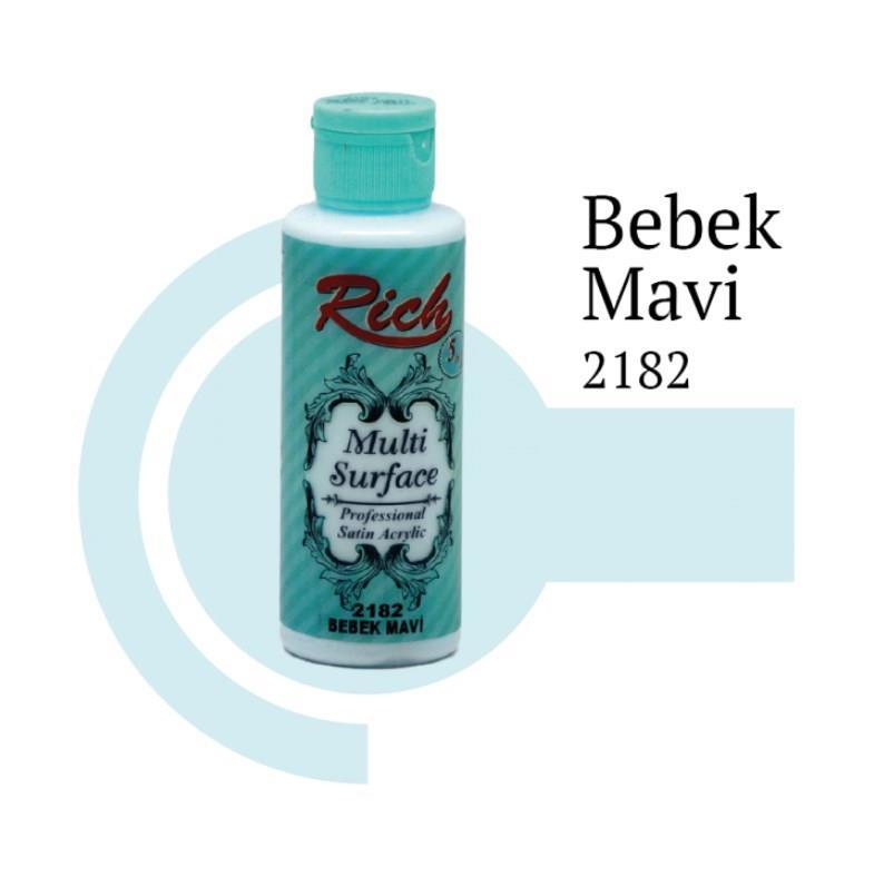 Riculti Surface 2182 Bebek Mavi Akrilik Boya 120 cc Lisinya202 Rich Multi Surface 2182 Bebek Mavi Akrilik Boya 120 cc