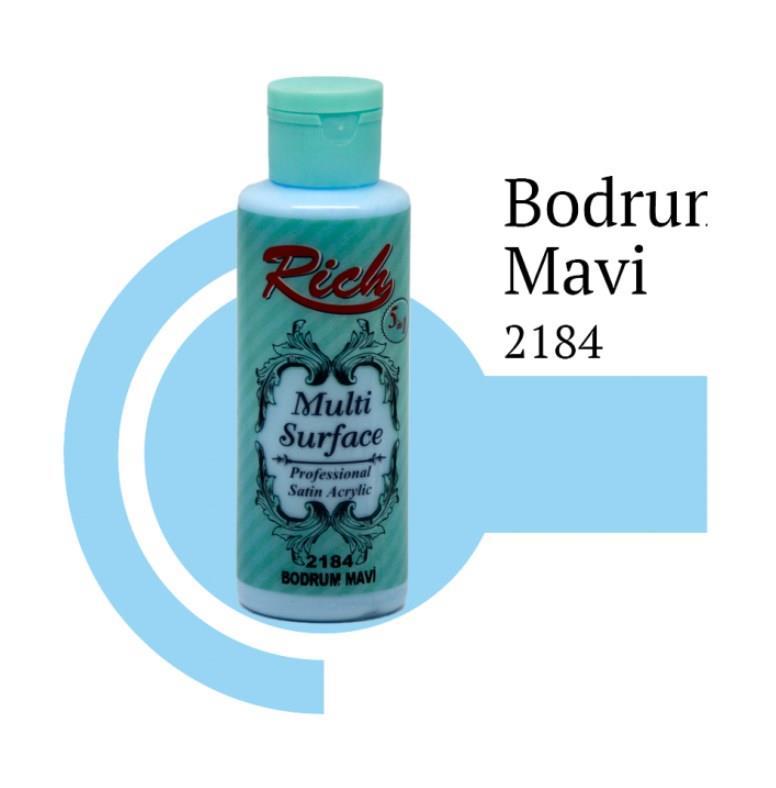 Riculti Surface 2184 Bodrum Mavi Akrilik Boya 120 cc Lisinya202 Rich Multi Surface 2184 Bodrum Mavi Akrilik Boya 120 cc