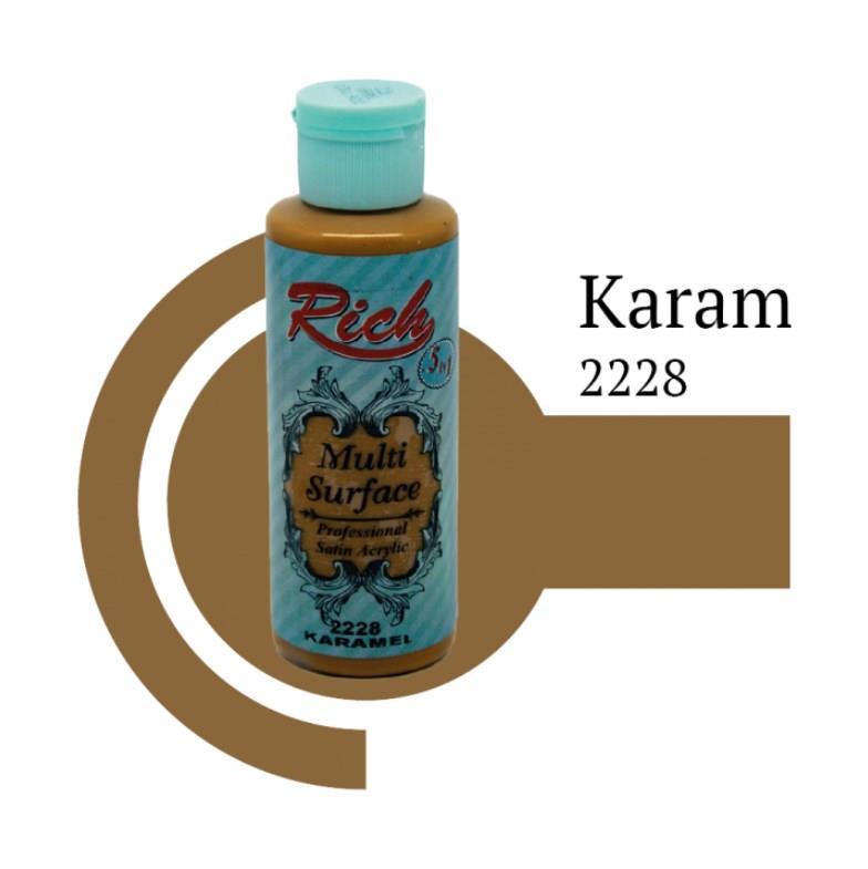 Riculti Surface 2228 Karamel Akrilik Boya 120 cc Lisinya202 Rich Multi Surface 2228 Karamel Akrilik Boya 120 cc