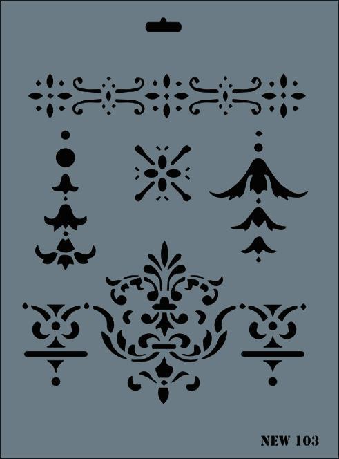 Rich New Seri N-103 Stencil 35x25 cm Lisinya202 Rich New Seri N-103 Stencil 35x25 cm