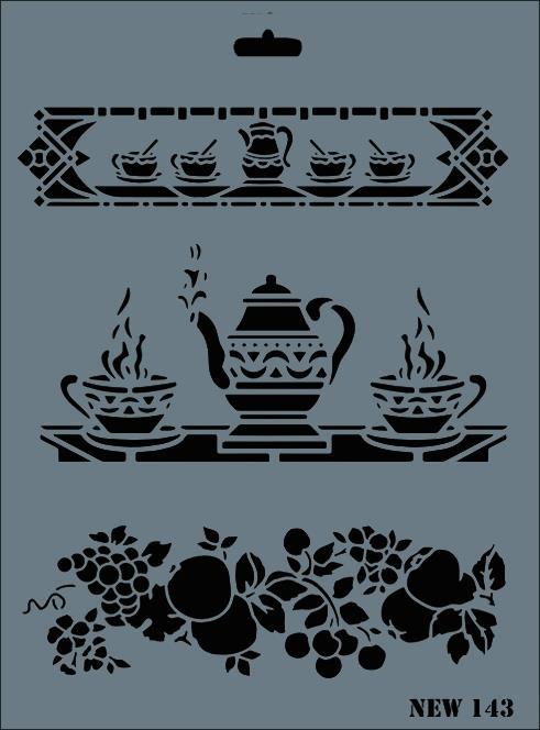 Lisinya202 Rich New Seri N-143 Stencil 35x25 cm