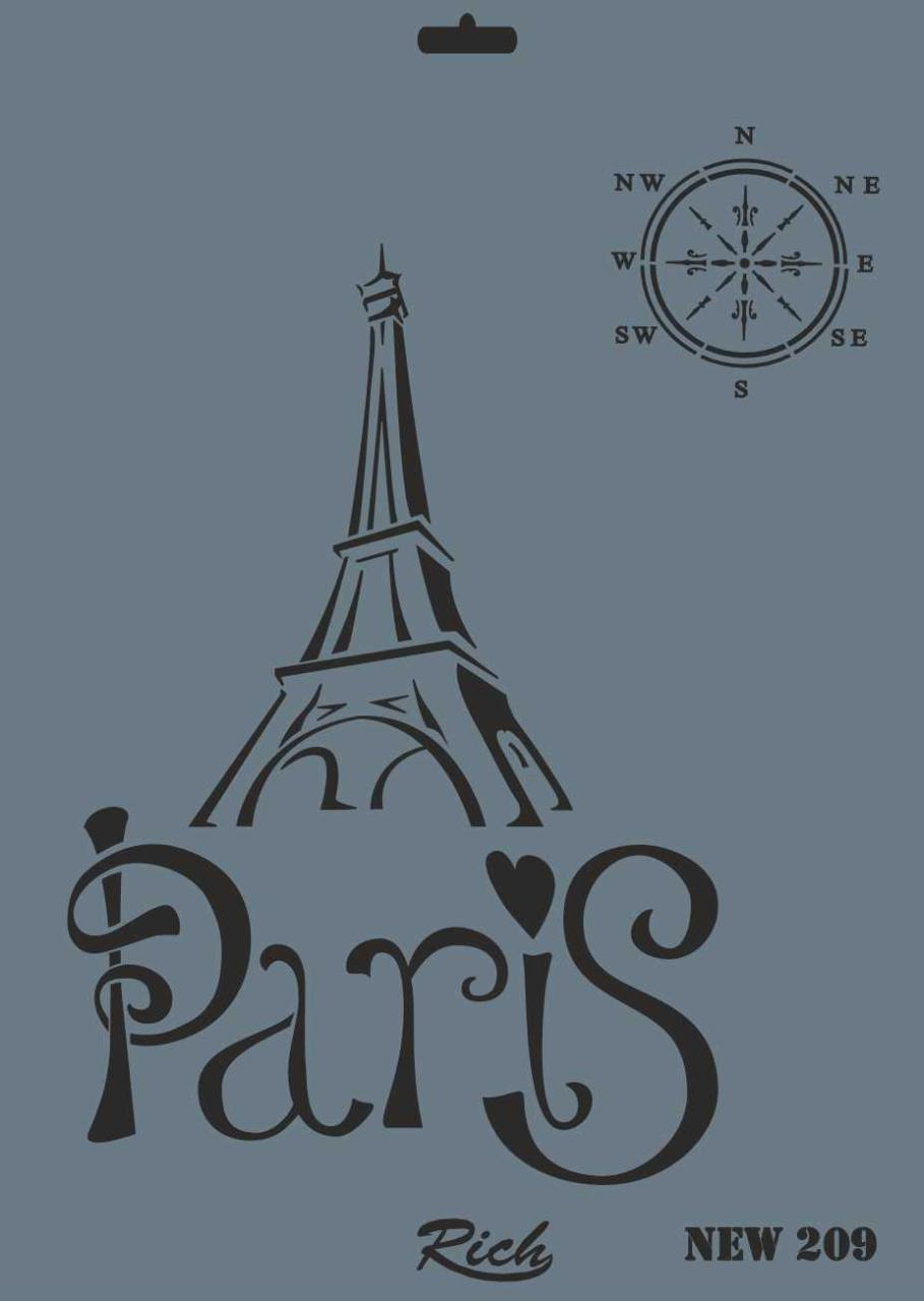 Lisinya202 Rich New Seri N-209 Stencil 35x25 cm
