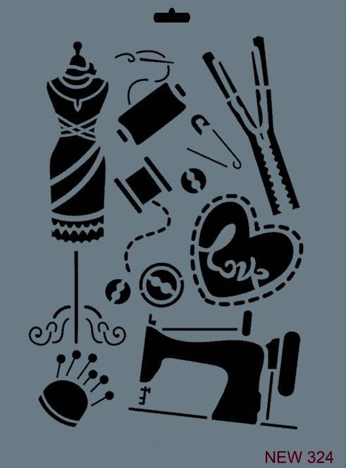 Rich New Seri N-324 Stencil 35x25 cm Lisinya202 Rich New Seri N-324 Stencil 35x25 cm
