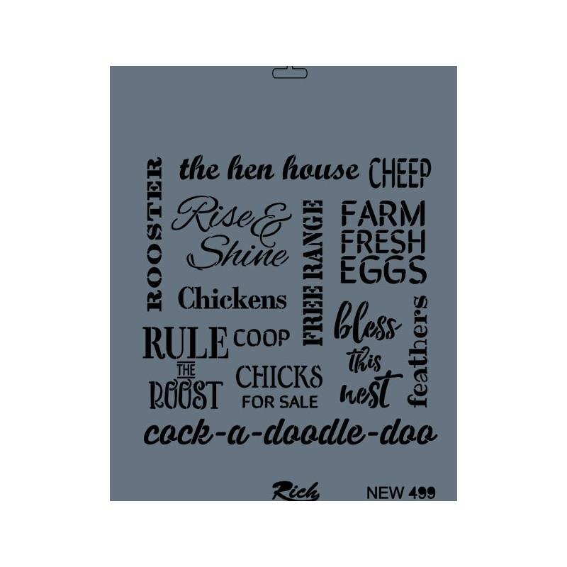 Rich New Seri N-499 Stencil 35x25 cm Lisinya202 Rich New Seri N-499 Stencil 35x25 cm