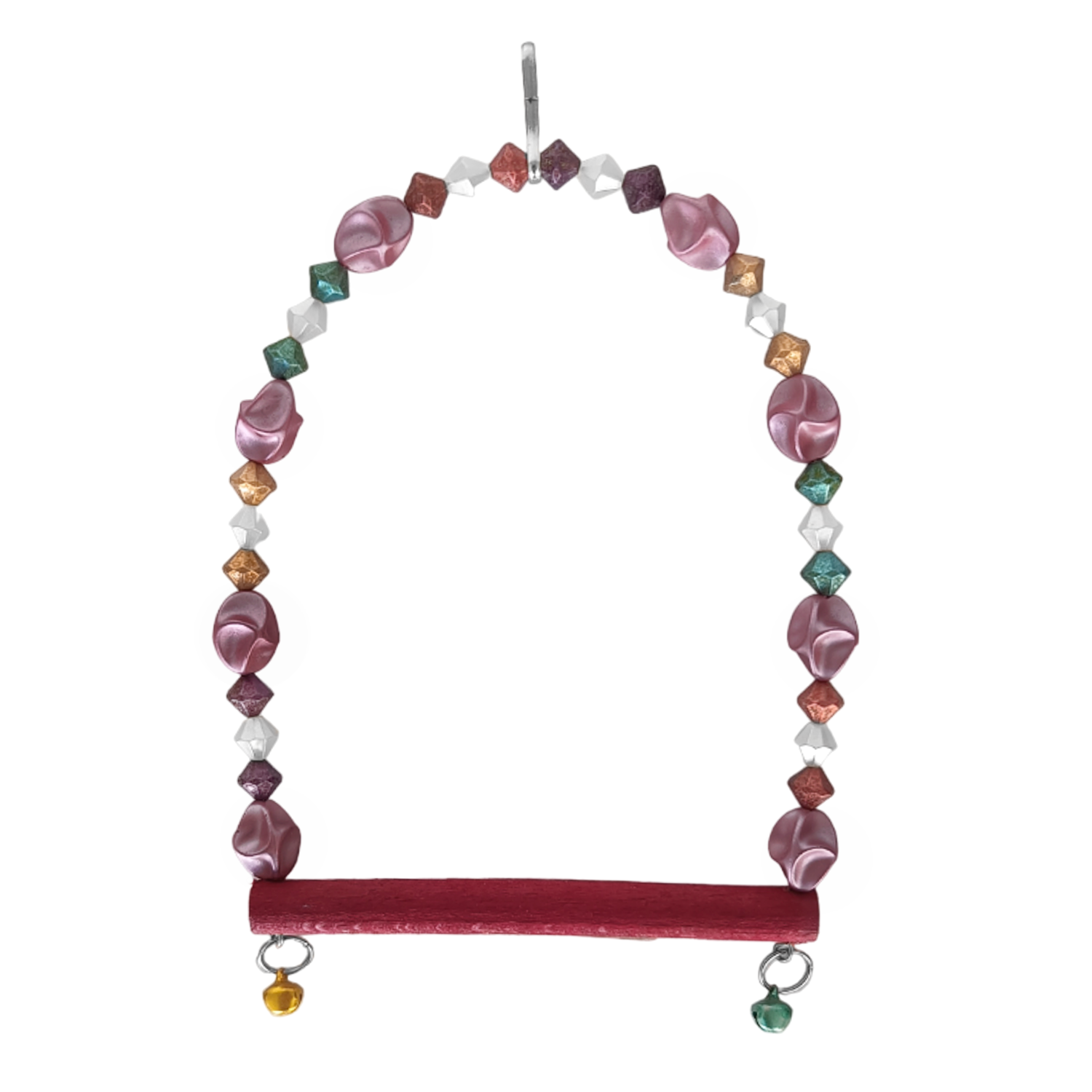 Lisinya205 Boncuklu Ve Tünekli Kuş Salıncağı 10 cm-14 cm Bordo Lisinya205 Boncuklu Ve Tünekli Kuş Salıncağı 10 cm-14 cm Bordo