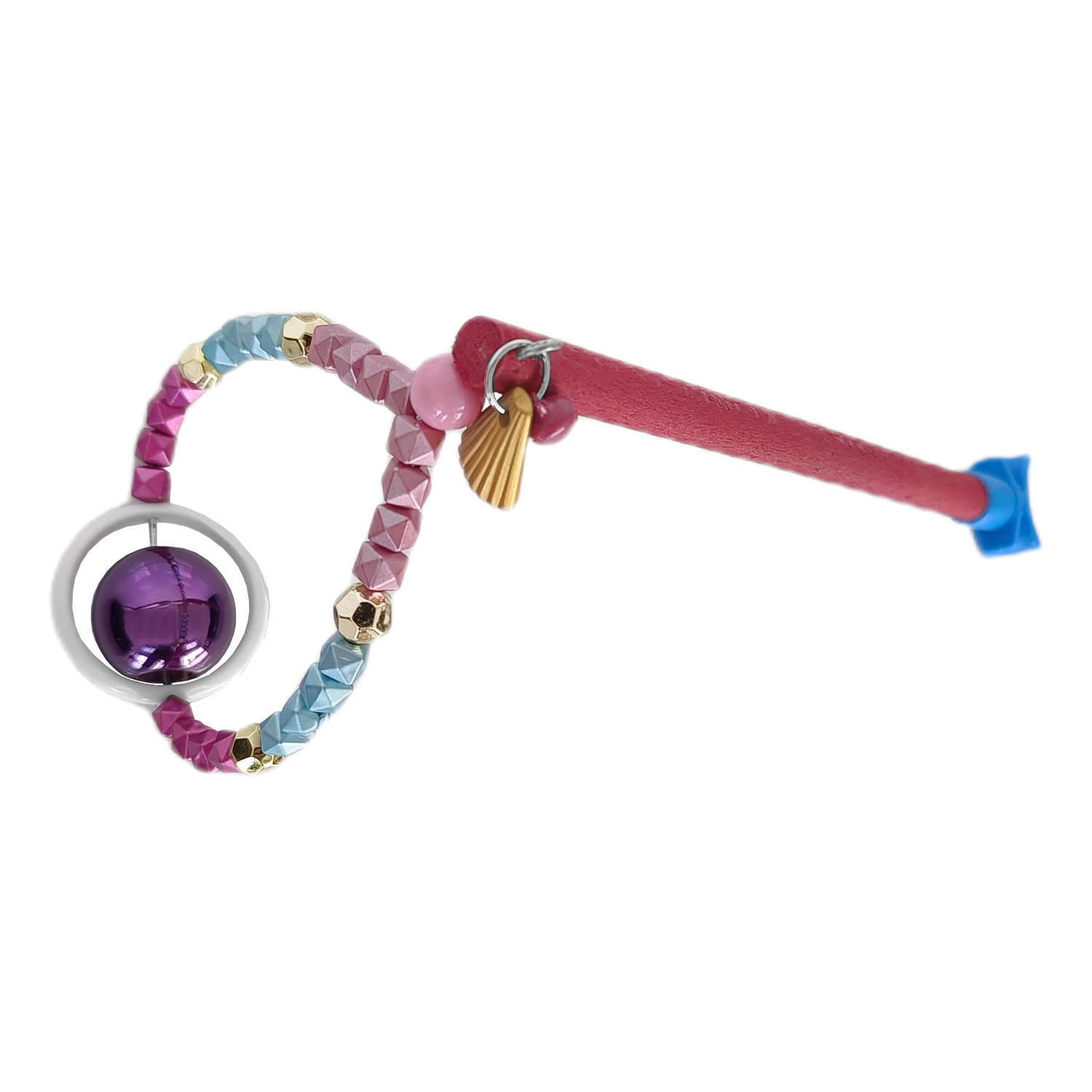 Tünekli Döner Toplu Kuş Oyuncağı 10 cm-16 cm Bordo - Lisinya