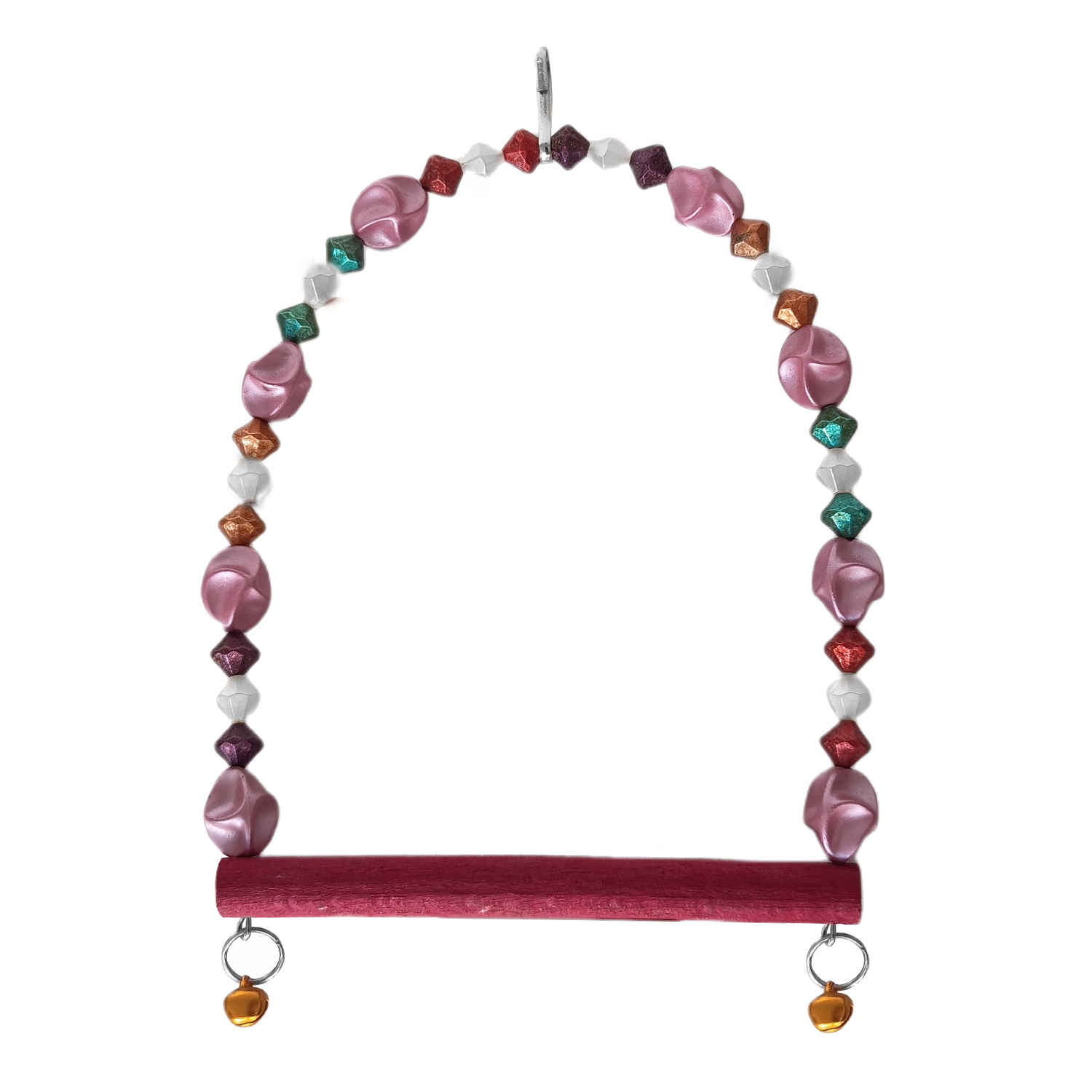Lisinya205 Boncuklu Ve Tünekli Kuş Salıncağı 10 cm-14 cm Bordo Lisinya205 Boncuklu Ve Tünekli Kuş Salıncağı 10 cm-14 cm Bordo