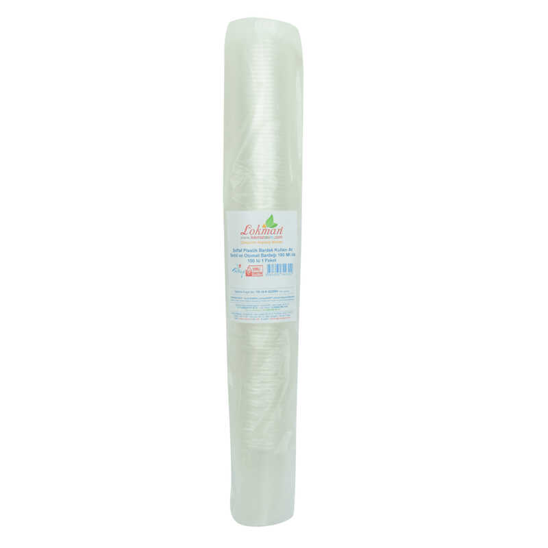 Lisinya214 Şeffaf Plastik Bardak Kullan At Sebil ve Otomat Bardağı 180 Ml lik 100 lü 1 Paket