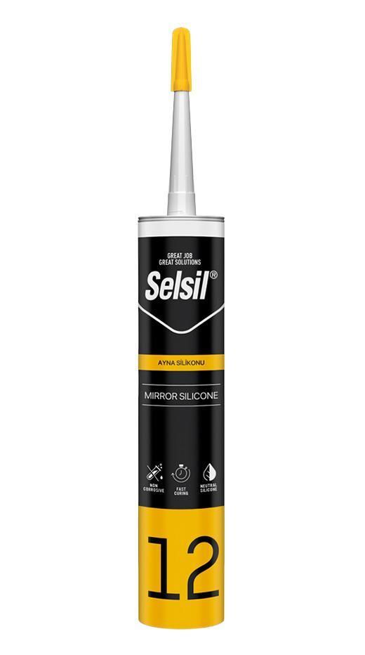 Selsil 12 Ayna Silikonu Şeffaf 280 ml Lisinya202 Selsil 12 Ayna Silikonu Şeffaf 280 ml