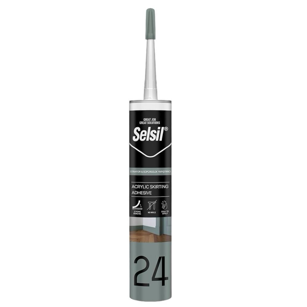 Selsil 24 Strafor Süpürgelik Yapıştırıcı 500 gr Lisinya202 Selsil 24 Strafor Süpürgelik Yapıştırıcı 500 gr