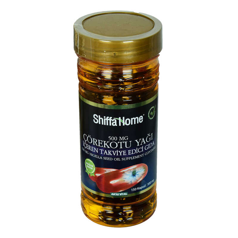 Shiffa Home Çörek Otu Yağı Soğuk Pres 500 Mg x 150 Kapsül - Lisinya
