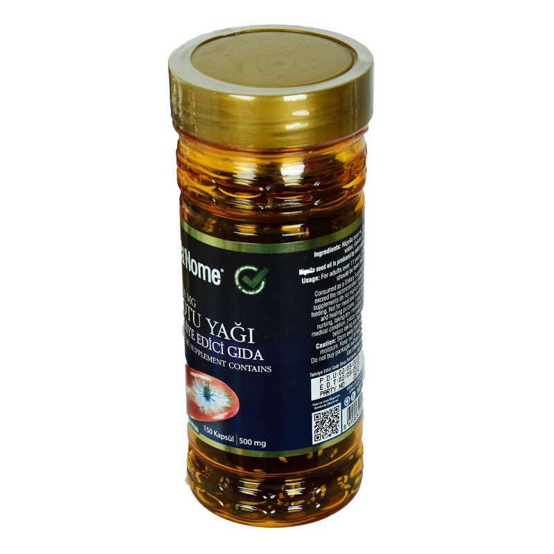 Shiffa Home Çörek Otu Yağı Soğuk Pres 500 Mg x 150 Kapsül - Lisinya