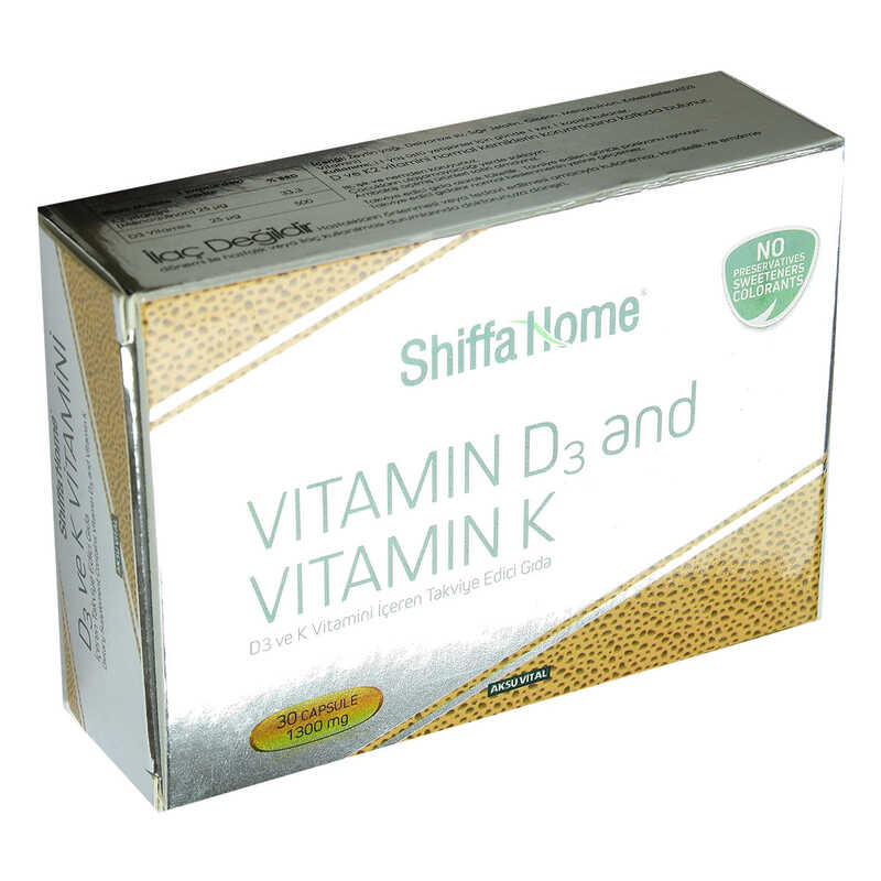 Lisinya214 Shiffa Home D3 ve K Vitamini Yumuşak 1300 Mg x 30 Kapsül