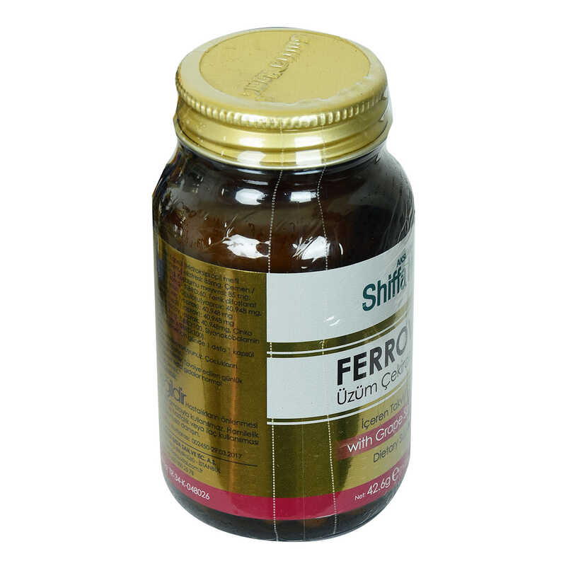 Shiffa Home Ferrovitec Üzüm Çekirdeği Ekstresi Diyet Takviyesi 710 Mg x 60 Kapsül - Lisinya