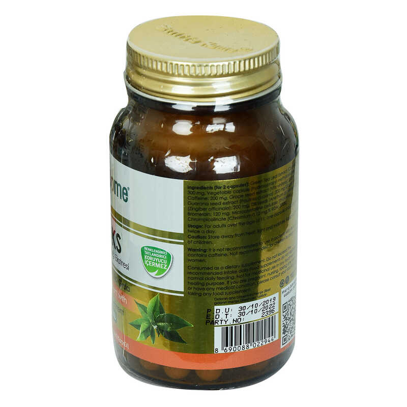Shiffa Home Fitoks Yeşil Çay Yaprağı Ekstresi Diyet Takviyesi 850 Mg x 60 Kapsül - Lisinya