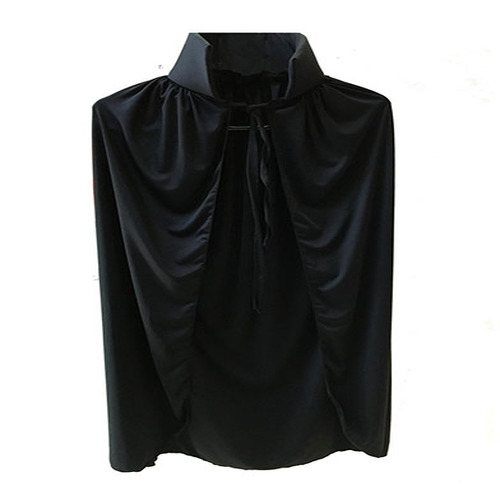 Sİyah Yakalı Pelerin - Vampir Pelerin - Dracula Pelerin 90 cm  (Lisinya)