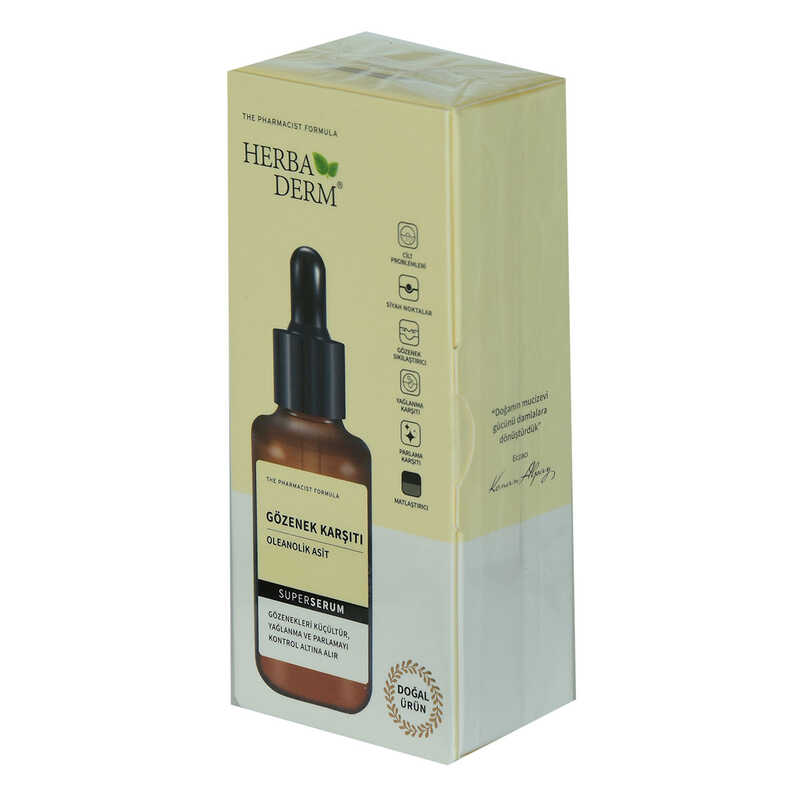 Lisinya214 Superserum Oleanolik Asit Gözenek Karşıtı Doğal Yüz Serumu 30 ML