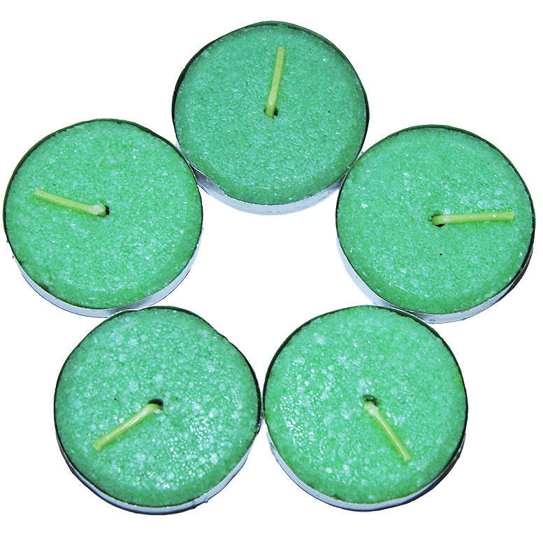 Lisinya214 Tea Lights Yeşil Mum 5 li 1 Paket
