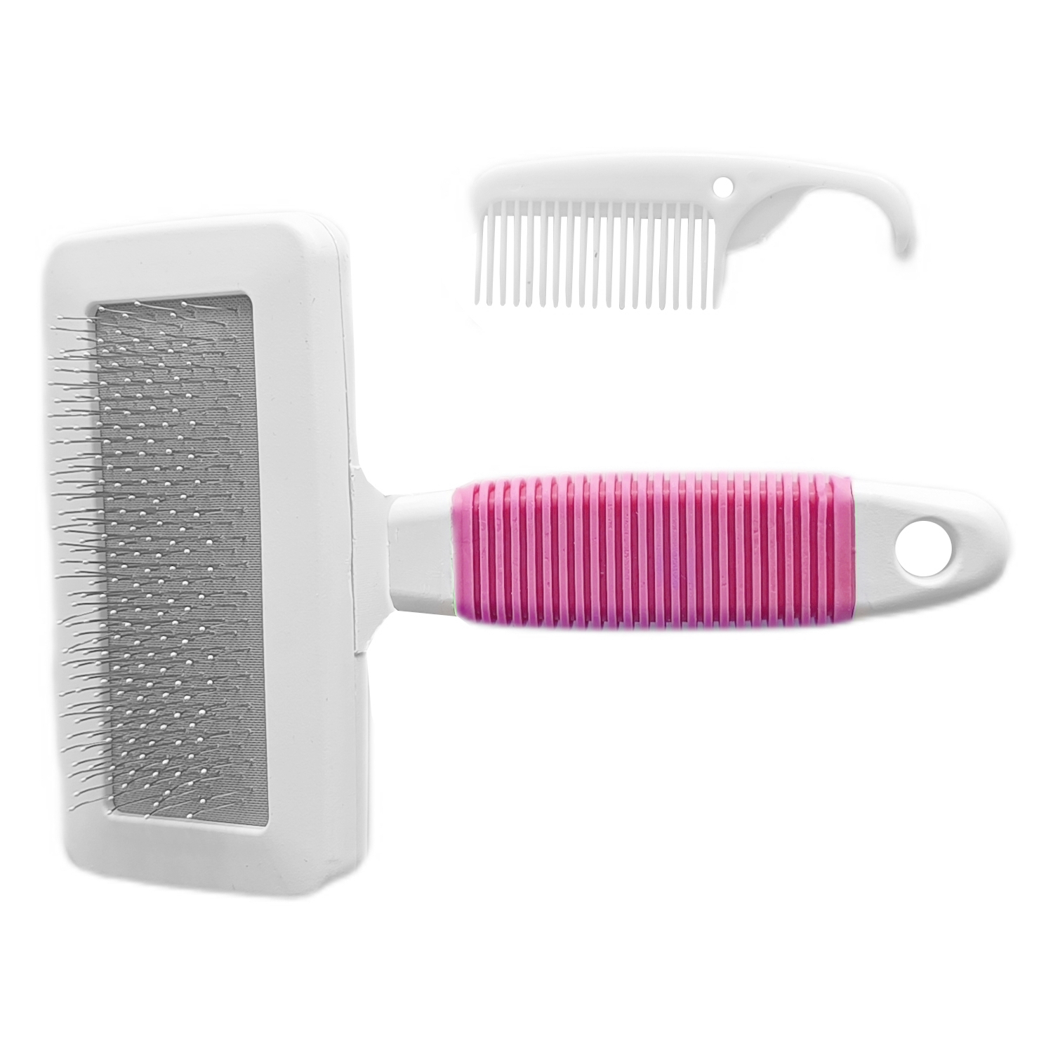 Lisinya205  Temizleme Aparatlı Kedi Köpek Tarağı 7 cm-14 cm Small Pembe