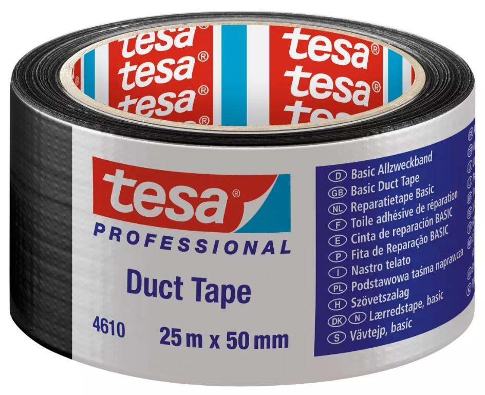 Lisinya202 Tesa 4610 Duck Bantı Siyah 50 mm 25 Metre