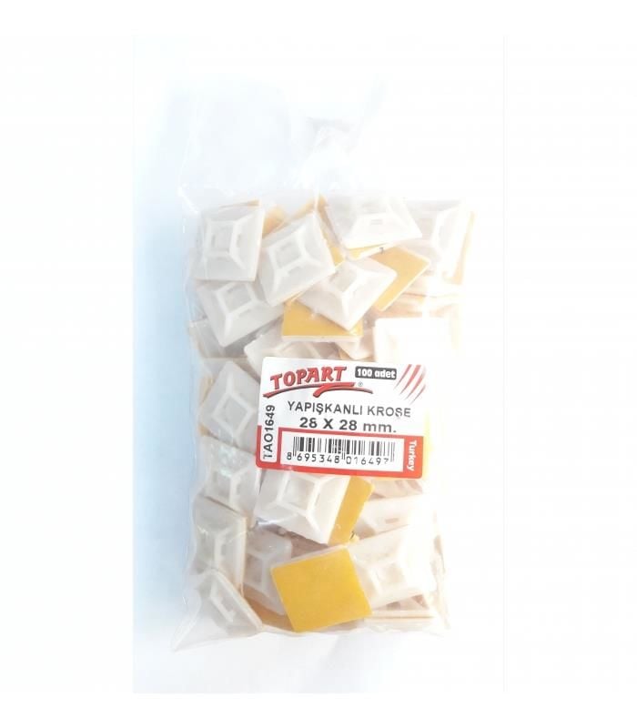 Topart 01649 28X28 Yapışkan Kroşe (100 Adet) Topart 01649 28X28 Yapışkan Kroşe (100 Adet)