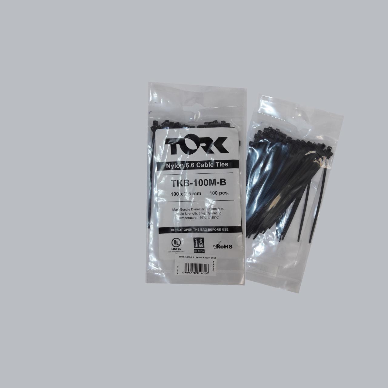 Tork Siyah Kablo Bağı 2,5X100 Lisinya202 Tork Siyah Kablo Bağı 2,5X100