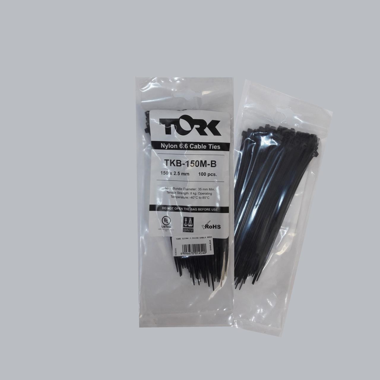 Lisinya202 Tork Siyah Kablo Bağı 2,5x150