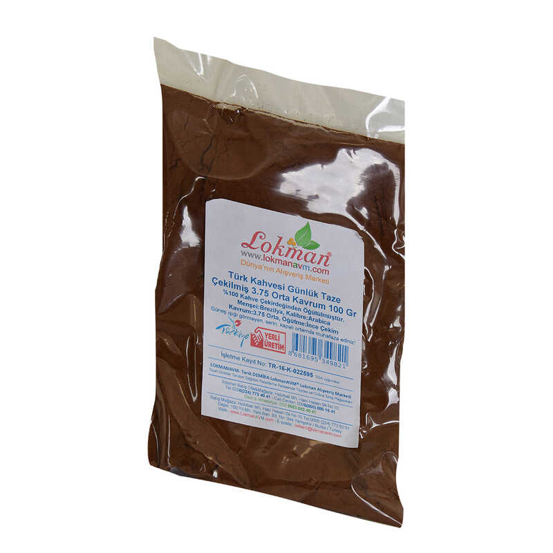 Lisinya214 Türk Kahvesi Günlük Taze Çekilmiş 3.75 Orta Kavrum 100 Gr Paket