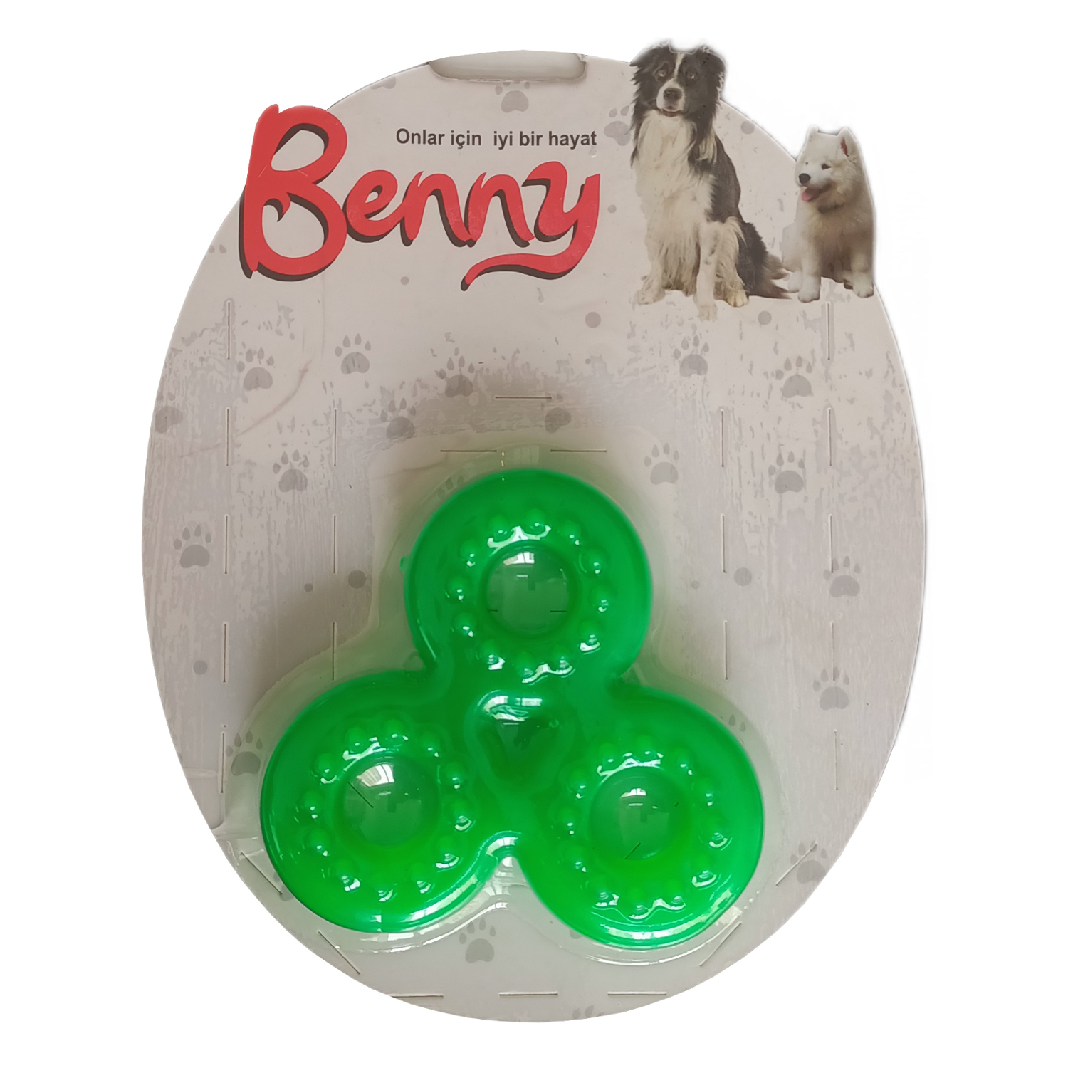 Lisinya205 Benny Köpek Oyuncağı Üçlü Halka 9 x 9 cm Yeşil