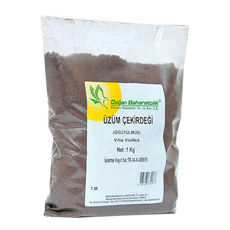 Lisinya214 Üzüm Çekirdeği Öğütülmüş Doğal 1000 Gr Paket