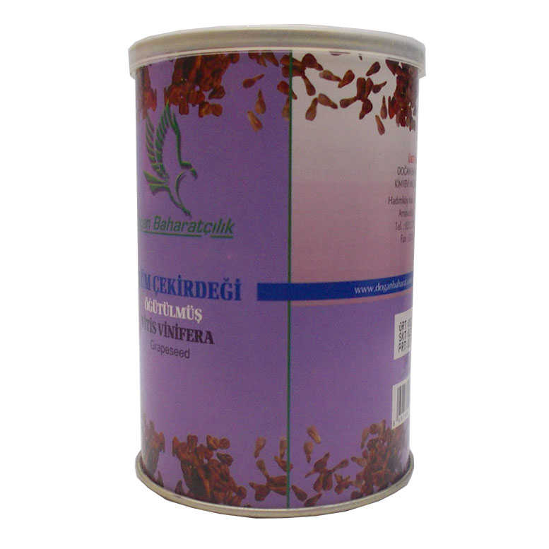 Lisinya214 Üzüm Çekirdeği Öğütülmüş Doğal 150 Gr Teneke Kutu
