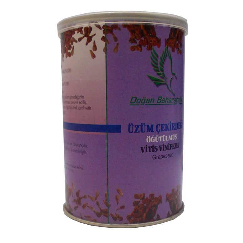 Lisinya214 Üzüm Çekirdeği Öğütülmüş Doğal 150 Gr Teneke Kutu