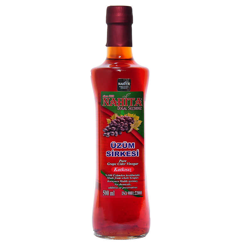 Lisinya214 Üzüm Sirkesi Doğal Katkısız Cam Şişe 500 ML