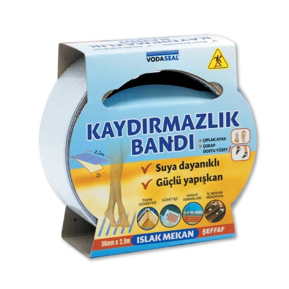 Islak Mekan Kaydırmazlık Bandı 36 mm 2,5 Metre - Lisinya Islak Mekan Kaydırmazlık Bandı 36 mm 2,5 Metre - Lisinya
