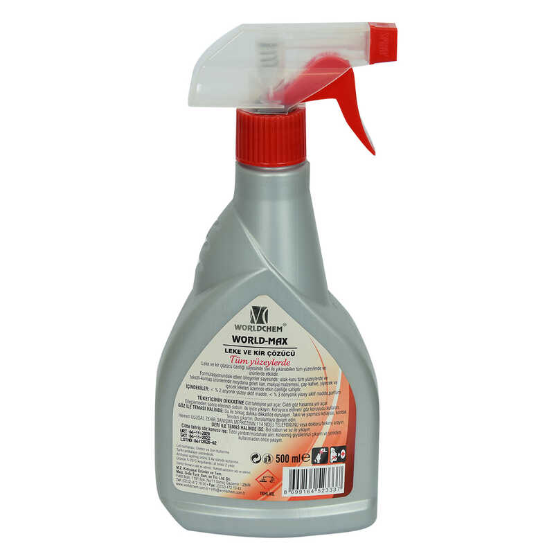 Lisinya214 World-Max Tüm Yüzeylerde Leke ve Kir Çözücü Sprey Şişe 500 ML