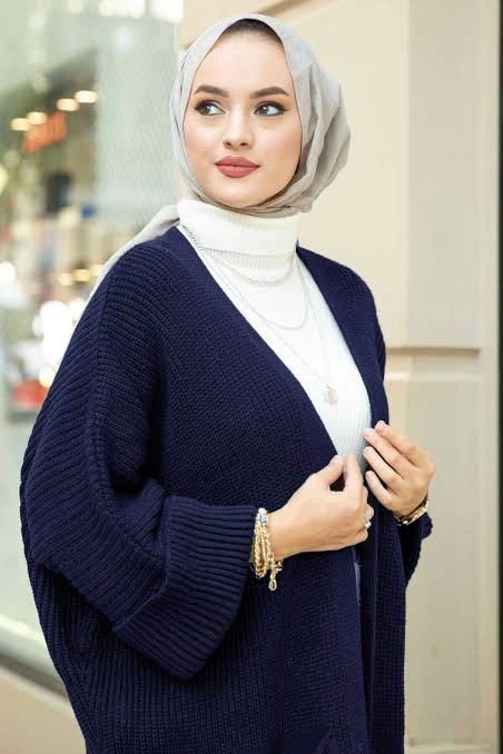 sa kol uzun triko hırka lacivert - Lisinya