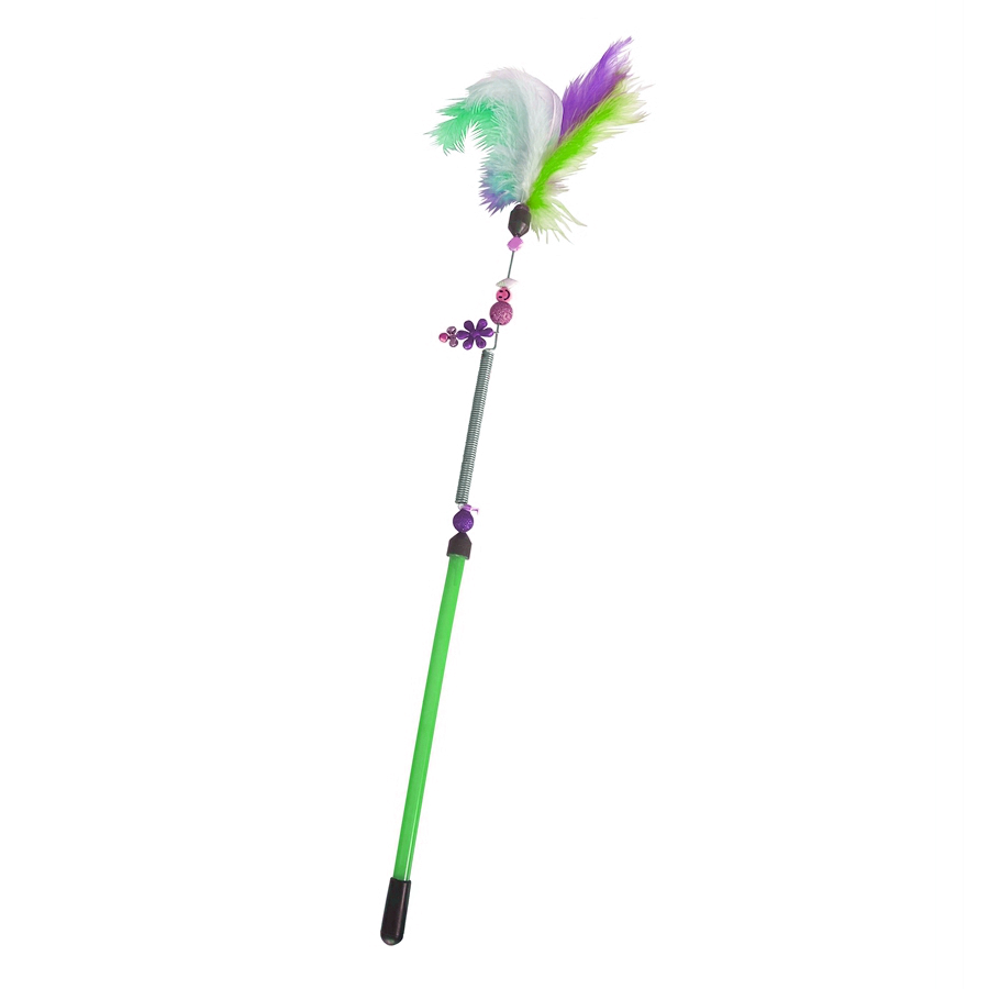 Yaylı Kedi Oyun Oltası 45 cm - 57 cm Yeşil Lisinya205 Yaylı Kedi Oyun Oltası 45 cm - 57 cm Yeşil