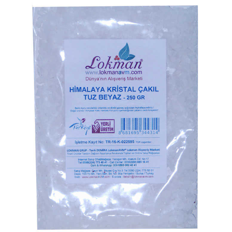 Lisinya214 Yemeklik Himalaya Kristal Kaya Tuzu Çakıl Beyaz 250 Gr