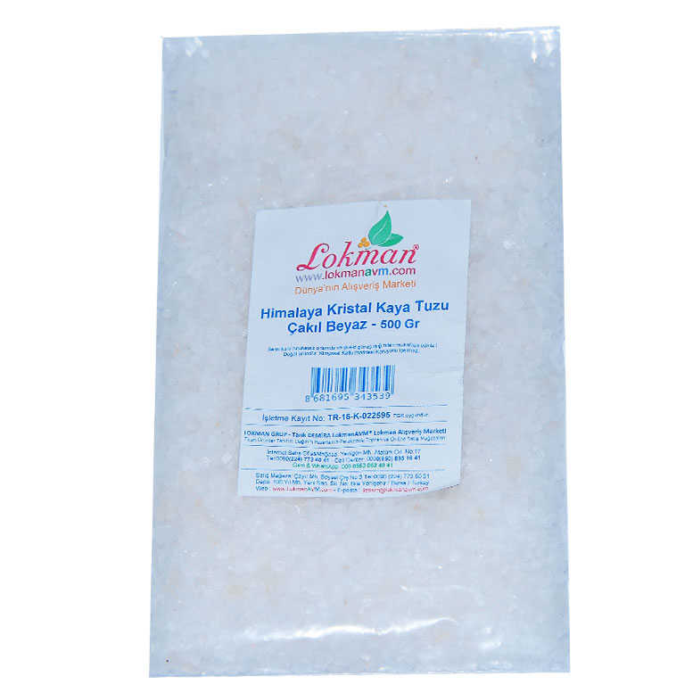 Lisinya214 Yemeklik Himalaya Kristal Kaya Tuzu Çakıl Beyaz 500 Gr