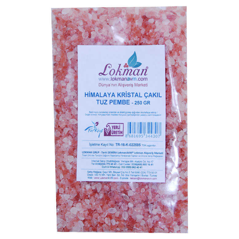 Lisinya214 Yemeklik Himalaya Kristal Kaya Tuzu Çakıl Pembe 250 Gr