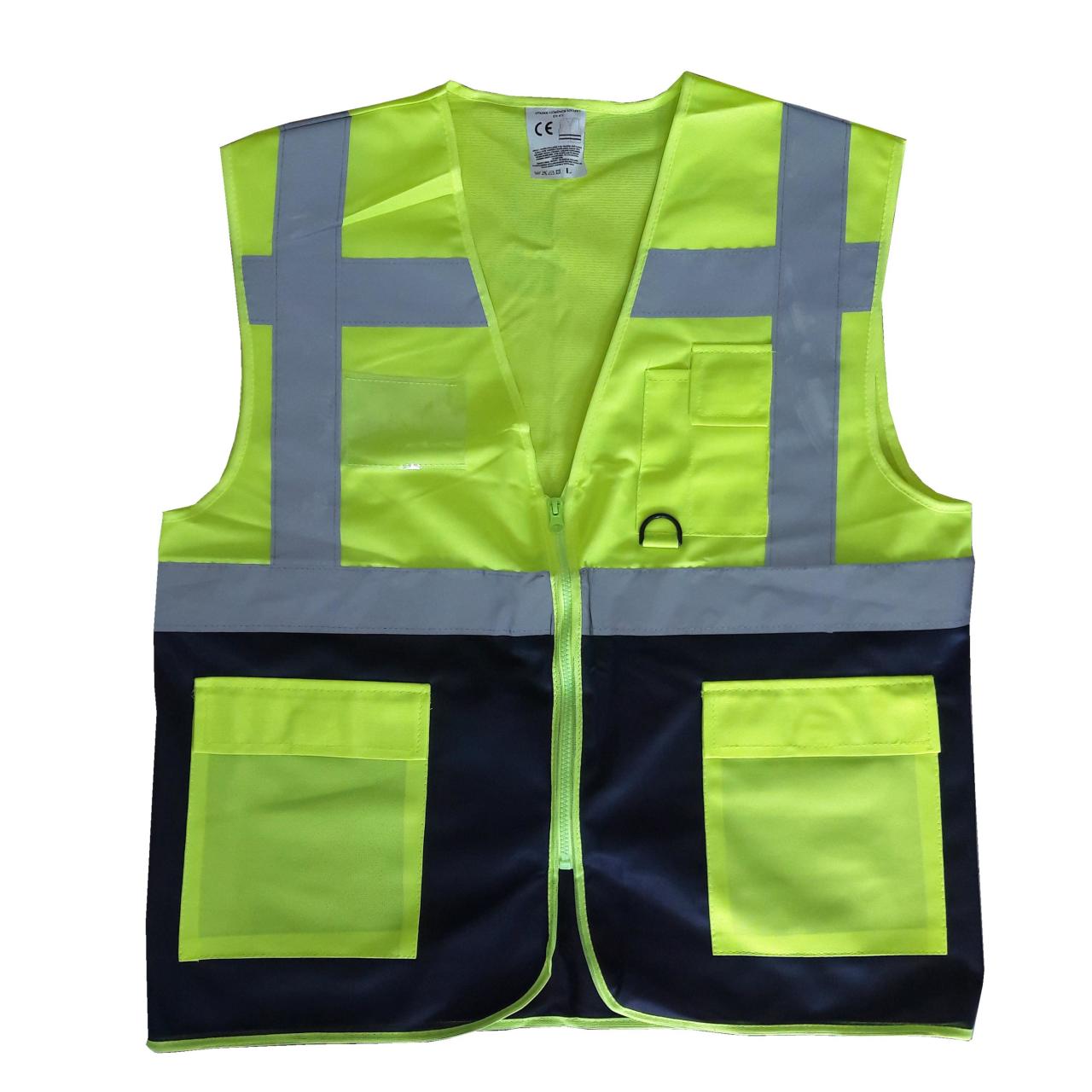 Yönetici İkaz Yeleği Sarı/Lacivert XL Beden - Lisinya