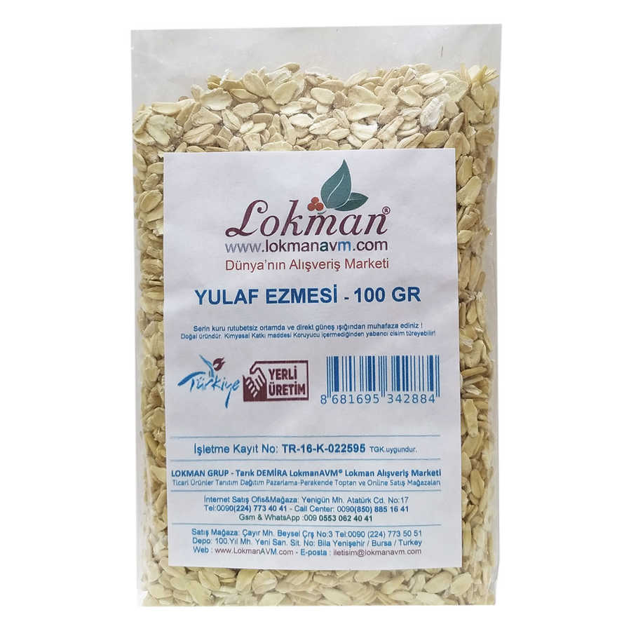 Lisinya214 Yulaf Ezmesi Doğal 100 Gr Paket