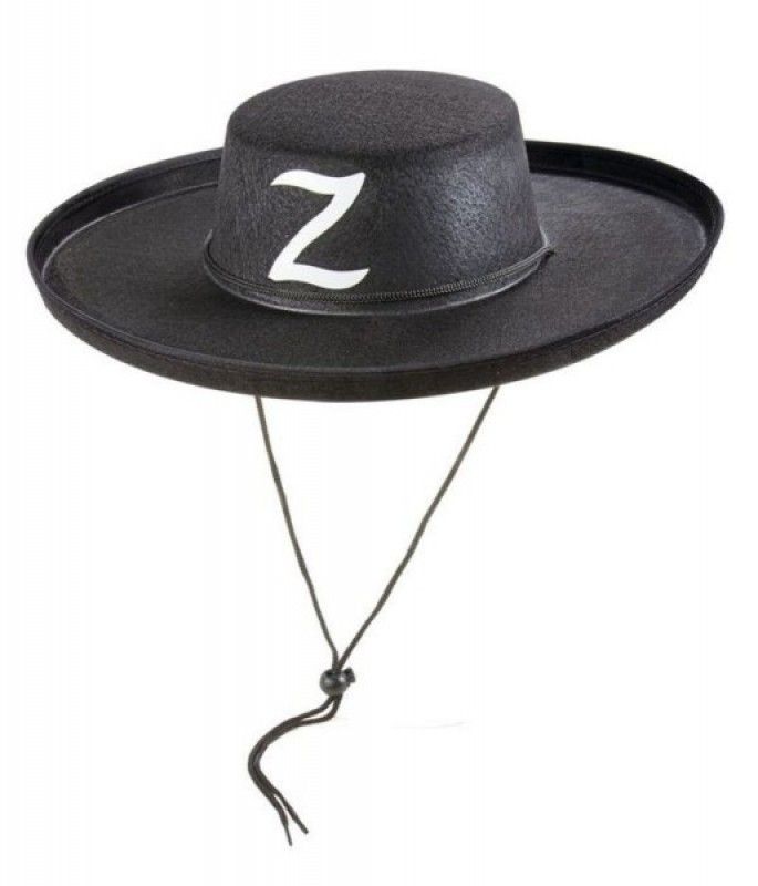 Z Logolu Çocuk Boy Bağcıklı Zorro Şapkası Z Logolu Çocuk Boy Bağcıklı Zorro Şapkası (Lisinya)
