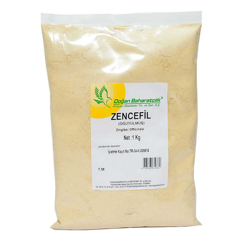 Lisinya214 Zencefil Kökü Öğütülmüş Doğal 1000 Gr Paket
