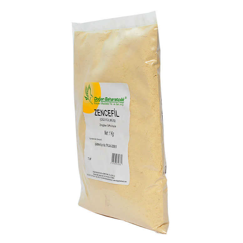 Lisinya214 Zencefil Kökü Öğütülmüş Doğal 1000 Gr Paket