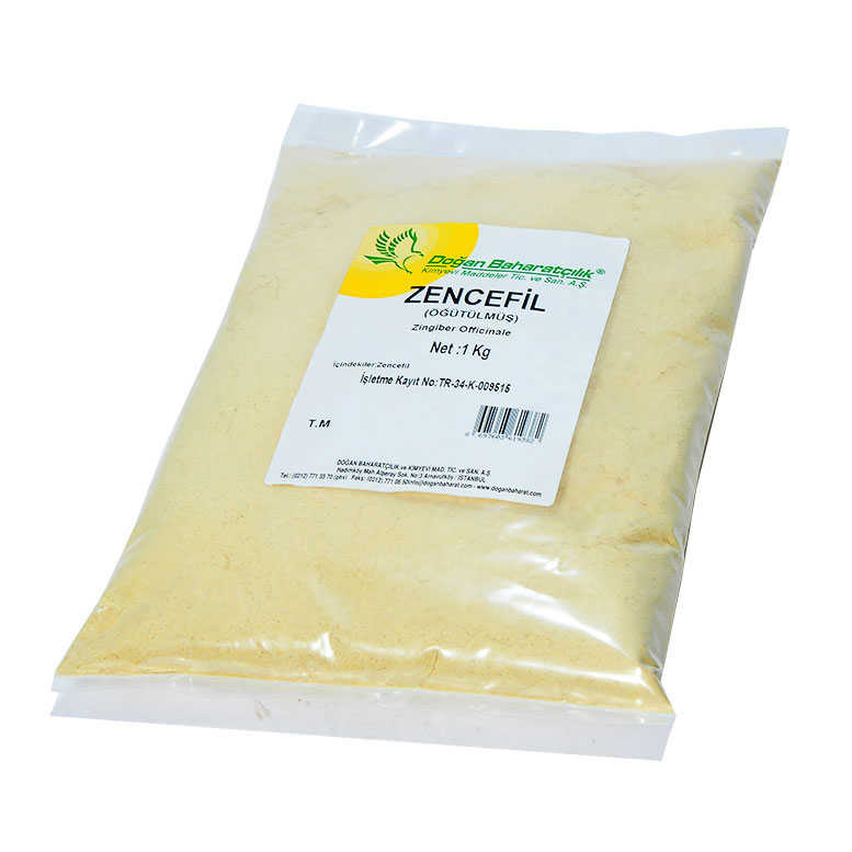Lisinya214 Zencefil Kökü Öğütülmüş Doğal 1000 Gr Paket