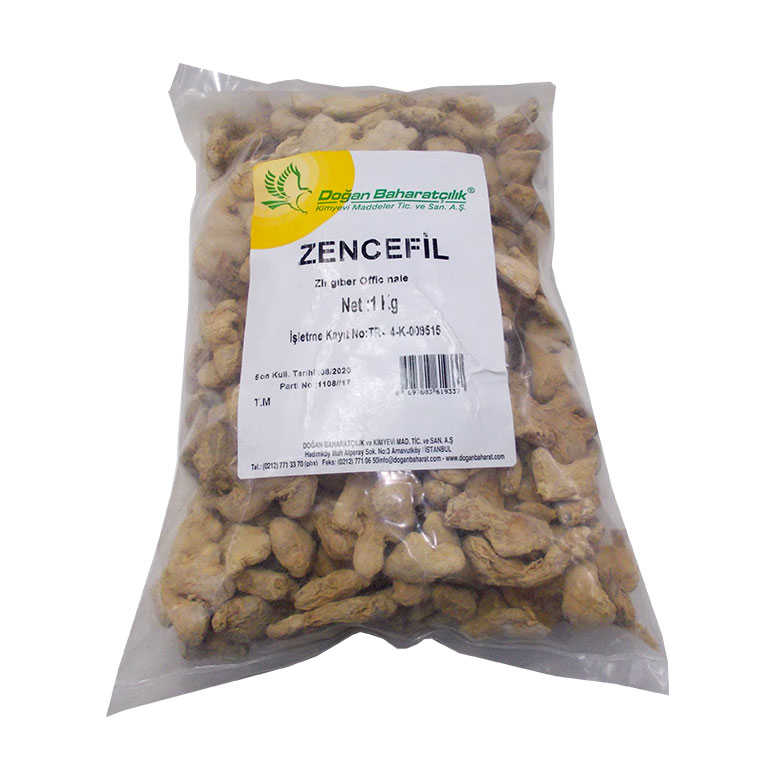 Lisinya214 Zencefil Kökü Tane Doğal 1000 Gr Paket