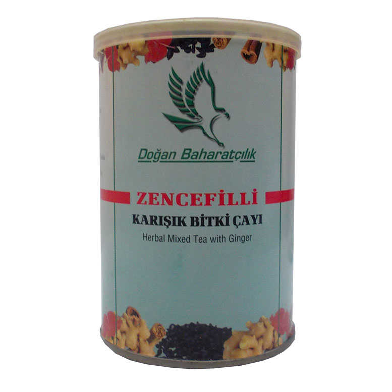 Zencefilli Karışık sel Çay 100 Gr Teneke Kutu - Lisinya