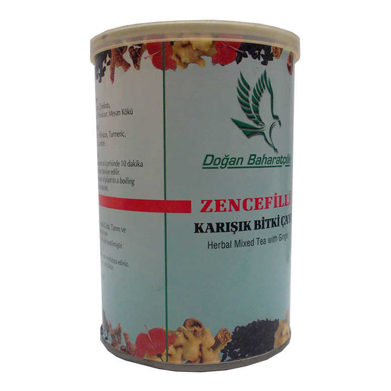 Zencefilli Karışık sel Çay 100 Gr Teneke Kutu - Lisinya